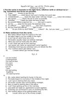 Bài Tập Ôn Thi Vào 10 (V-ing / To-V)