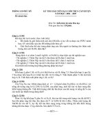 Đề thi giáo viên dạy giỏi môn hóa - huyện Phù Mỹ (2004-2005)