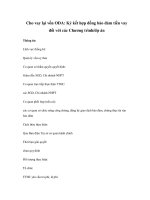 Cho vay lại vốn ODA: Ký kết hợp đồng bảo đảm tiền vay đối với các Chương trình/dự án pdf