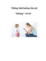 Những tình huống cần nói 