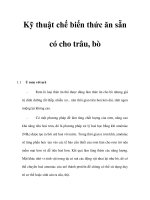 Kỹ thuật chế biến thức ăn sẵn có cho trâu, bò docx