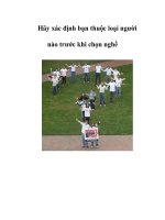 Hãy xác định bạn thuộc loại người nào trước khi chọn nghề ppt