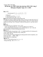 đề thi thử vào 10 vòng 3 trường THCS Tân Định