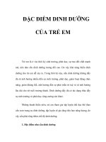 ĐẶC ĐIỂM DINH DƯỠNG CỦA TRẺ EM pptx