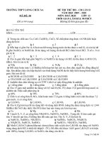 ĐỀ THI THỬ ĐH – CĐ LẦN II NĂM HỌC 2009 – 2010 MÔN: HOÁ HỌC LỚP: 12