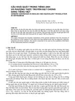 Câu khái quát trong tiếng Anh và phương thức truyền đạt chúng sang tiếng Việt pps