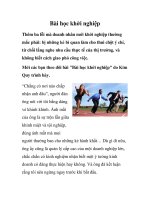 Bài học khởi nghiệp docx