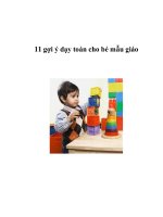 11 gợi ý dạy toán cho bé mẫu giáo potx