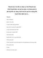 Thanh toán vốn đầu tư nhận ủy thácThanh toán vốnChi phí khác còn lại bao gồm: các khoản phí, lệ phí cấp đất xây dựng, thuế chuyển quyền sử dụng đất, lệ phí thẩm định dự án… doc