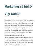 Marketing xã hội ở Việt Nam? docx