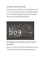 Viết Blog có mang lại thành công? pptx