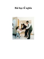 Bài học lễ nghĩa pptx