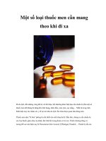 Một số loại thuốc men cần mang theo khi đi xa potx