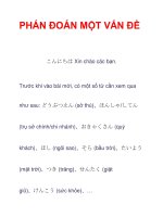 PHÁN ĐOÁN MỘT VẤN ĐỀ pdf