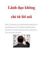 Lãnh đạo không chỉ từ lời nói ppt