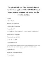 Cho nhà xuất khẩu vay: Thẩm định, quyết định cho vay thuộc thẩm quyền của TGĐ NHPTKhách hàng là Doanh nghiệp tư nhânHình thức cho vay từng lần trước khi giao hàng pdf