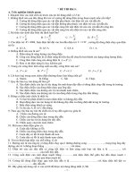 Đề thi Lý 9 học kì I, năm học 2009-2010