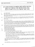 Quy phạm khảo nghiệm trên đồng ruộng hiệu lực phòng trừ bệnh sương mai hại cà chua của các thuốc trừ bệnh