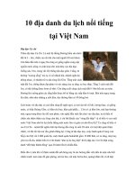 10 địa danh du lịch nổi tiếng tại Việt Nam docx