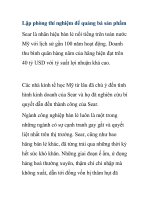 Lập phòng thí nghiệm để quảng bá sản phẩm ppt