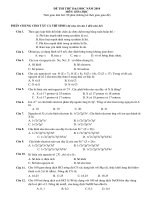 ĐỀ _ ĐÁP ÁN THI THỬ ĐH MÔN HÓA 2010 SỐ 15
