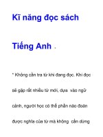 Kĩ năng đọc sách Tiếng Anh ppsx