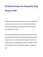 Hồ Xuân Hương với những khát vọng sống cá nhân docx