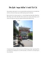 Du lịch ‘mạo hiểm’ ở núi Tà Cú doc