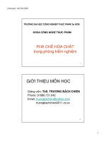 Pha chế hóa chất trong phòng kiểm nghiệm pps