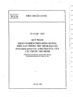 Quy phạm khảo nghiệm trên đồng ruộng hiệu lực phòng trừ bệnh đạo ôn hại lúa của các thuốc trừ bệnh