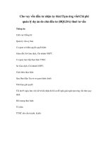 Cho vay vốn đầu tư nhận ủy thácTạm ứng vốnChi phí quản lý dự án do chủ đầu tư (BQLDA) thuê tư vấn ppsx