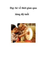 Dạy bé về thời gian qua từng độ tuổi pptx