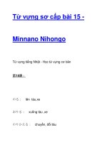 Từ vựng sơ cấp bài 15 - Minnano Nihongo pptx