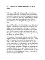 XỬ LÝ NƯỚC THẢI BẰNG PHƯƠNG PHÁP VI SINH pptx