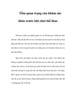 Tầm quan trọng của khám sức khỏe trước khi chơi thể thao doc