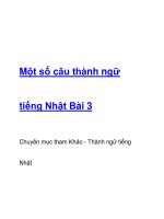 Một số câu thành ngữ tiếng Nhật Bài 3 pps