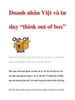 Doanh nhân Việt và tư duy “think out of box” ppsx