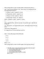 bài tập trắc nghiệm hóa vô cơ - tinh thể