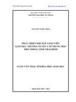 Phát triển đội ngũ giáo viên giáo dục thường xuyên cấp trung học phổ thông tỉnh Thái Bình