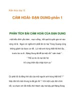 Kiến thức lớp 10 CẢM HOÀI- ĐẶN DUNG-phần tích bài cảm hoài ppt