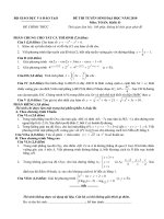 ĐỀ CHÍNH THỨC MÔN TOÁN KHỐI D NĂM 2010 doc