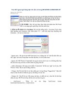 Trao đổi ngoại ngữ bàng tiện ích sẵn có trong MS WORD & WINDOWS XP