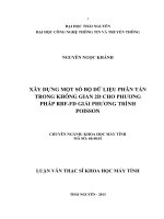 Xây dựng một số bộ dữ liệu phân tán trong không gian 2D cho phương pháp RBF FD giải phương trình Poisson