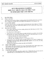 Quy phạm khảo nghiệm thuốc bảo vệ thực vật vệ sinh kho trừ côn trùng