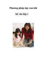 Phương pháp dạy con khi bé vào lớp 1 pps
