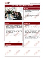 Kinh tế Vi Mô- Bài 1 doc