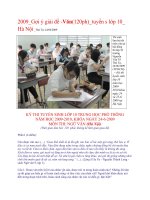 2009_Gợi ý giải đề -Văn(120ph)_tuyển s lớp 10_ Hà Nội