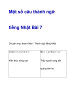 Một số câu thành ngữ tiếng Nhật Bài 7 potx