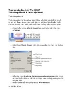 thao tác căn bản trên word 2007 -  tính năng đếm từ & in tài liệu word