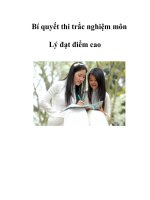 Bí quyết thi trắc nghiệm môn Lý đạt điểm cao pps